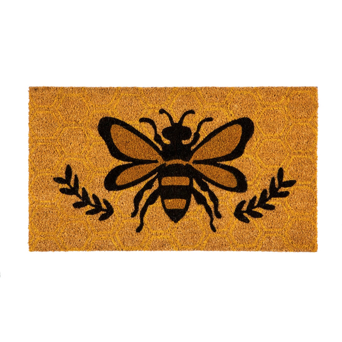 Honeycomb Bee Decorative Coir Mat , 16" x 28"