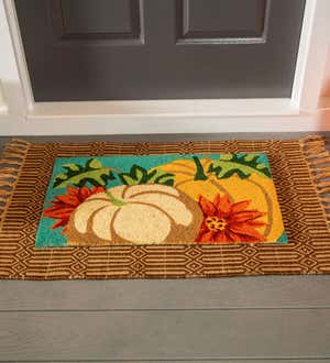 Soft Pumpkins Decorative Coir Mat