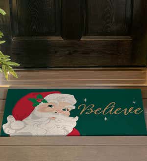 Santa Believe Coir Mat, 28" x 16"