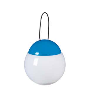 Jitterbug Blue and White LED Rechargeable Outdoor Lantern