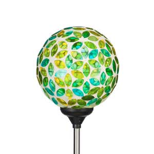 Green&Blue Mosaic Globes Solar Garden Stake