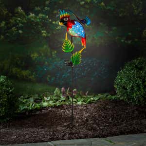 36"H Solar Garden Stake, Parrot