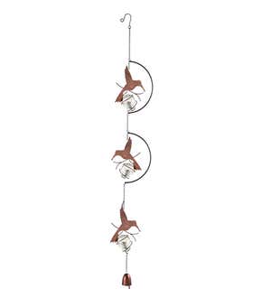 Solar Hummingbird Tiered Hanging Décor