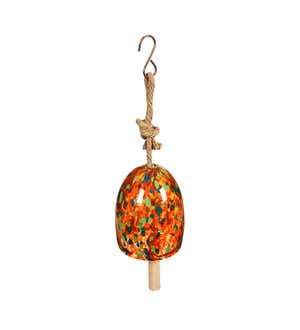 Art Glass Speckle Orange Bell Chime