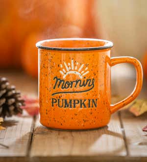 12 OZ "Morning Pumpkin" Ceramic Cup