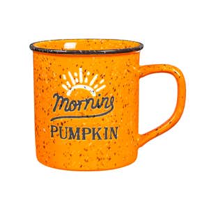 12 OZ "Morning Pumpkin" Ceramic Cup