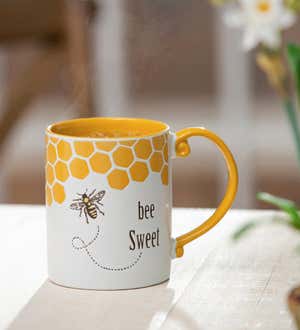 Ceramic Cup, 15 oz, Bee Sweet