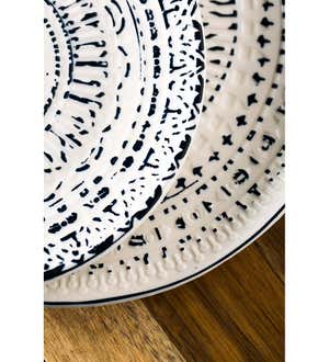 Inkwell Ceramic Debossed Salad Plate