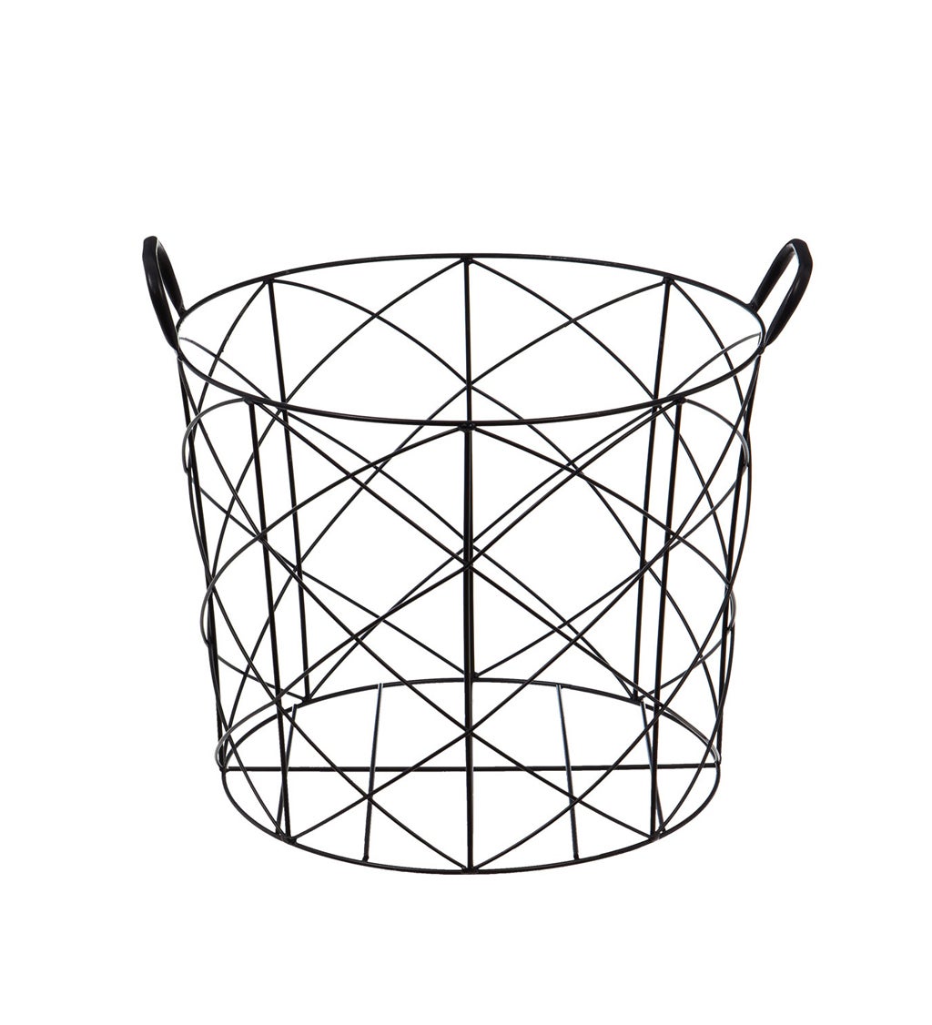 Black Wire Metal Storage Basket