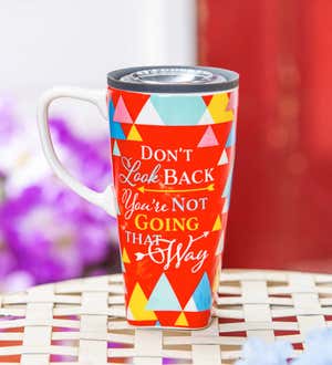 Ceramic FLOMO 360 Travel Cup, 17 oz, Don't Look Back