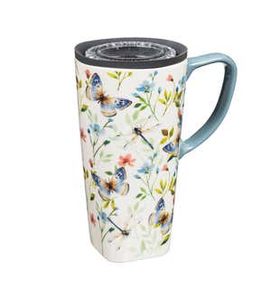 Ceramic FLOMO 360 Travel Cup, 17 oz., Wildflower Farm