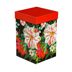 Ceramic Travel Cup with box, 17 Oz, Lush Christmas Florals