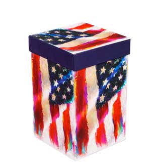 Ceramic Travel Cup With Box, 17 Oz, American Flag