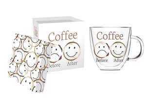 Before and After Coffee Artisan Double-Wall Glass CafÃ© Cup