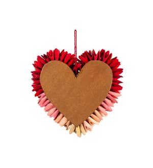 14" Woodchip Ombre Heart Hanging Décor