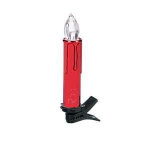 10 count LED Taper Candle Tree Clip with remote, Red