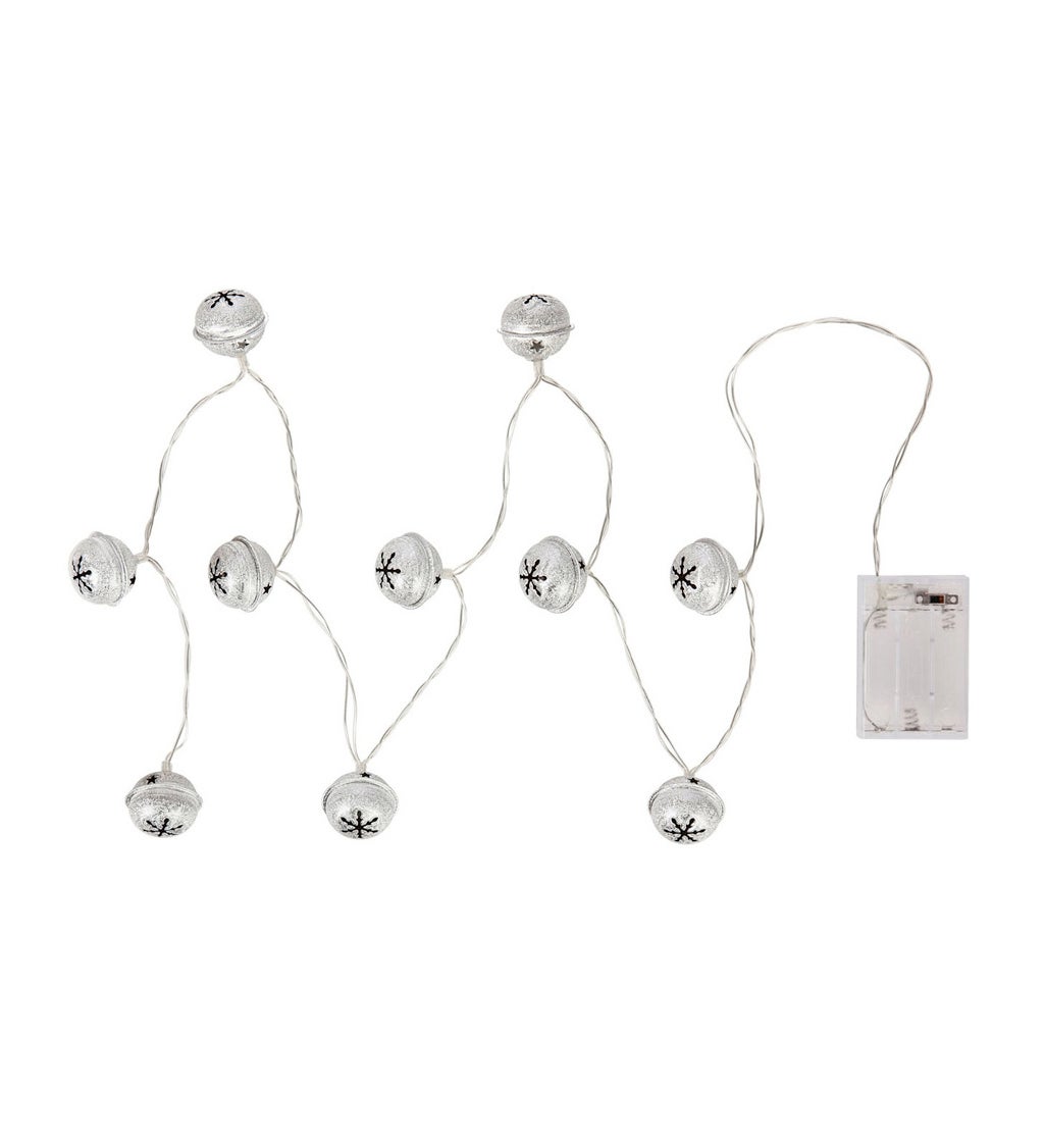3' Metal Bell String Light with 10 LED Lights