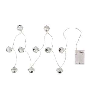 3' Metal Bell String Light with 10 LED Lights
