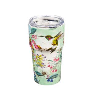 Double Wall Ceramic Companion Cup with Tritan Lid, 13 oz, Paradise Pond