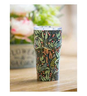 Floral Cadence Double Wall Ceramic Companion Cup