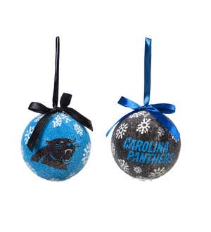 LED Boxed Ornament Set of 6, Carolina Panthers