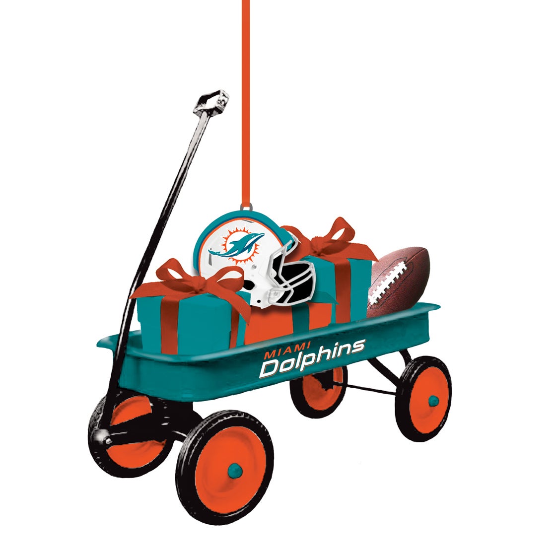 Miami Dolphins Team Wagon Ornament
