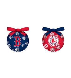 LED Boxed Ornament Set of 6, Boston Red Sox