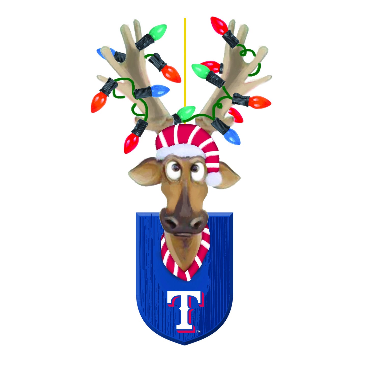 Texas Rangers, Resin Reindeer Ornament