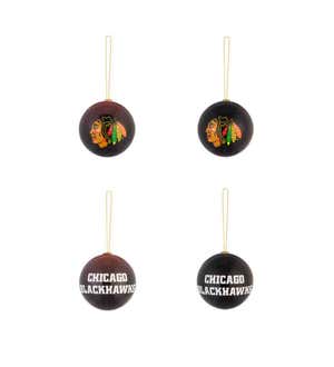 LED Boxed Ornament Set of 6, Chicago Blackhawks