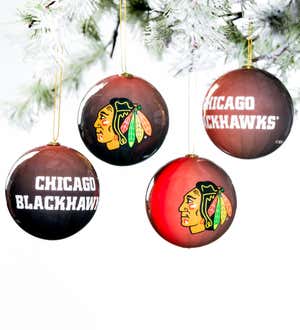 LED Boxed Ornament Set of 6, Chicago Blackhawks