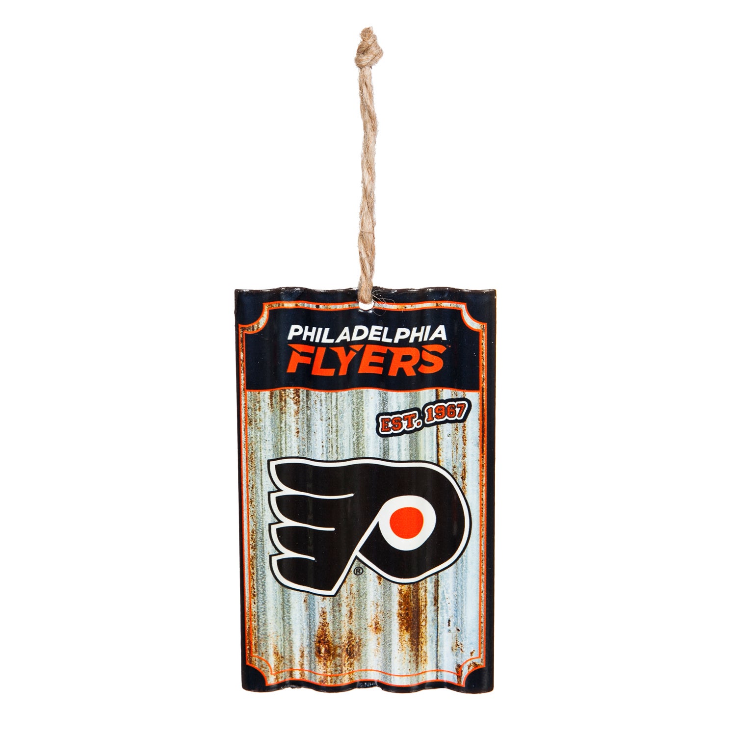 Philadelphia Flyers Corrugated Metal Ornament