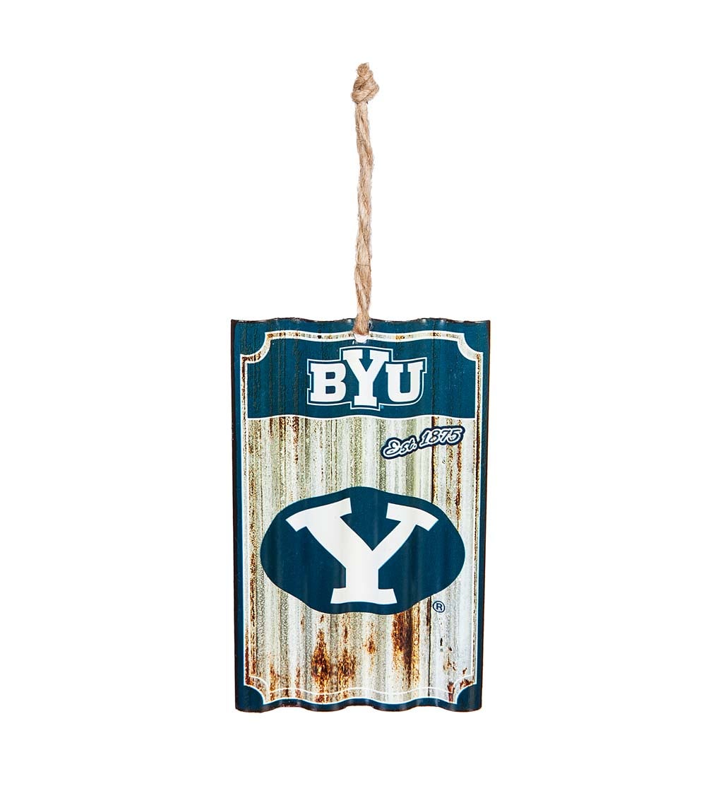 Brigham Young University Corrugated Metal Ornament