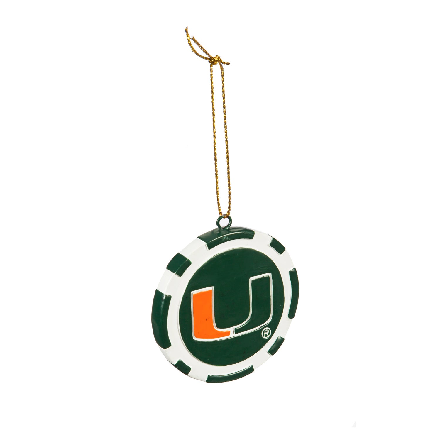 University of Miami Game Chip Ornament