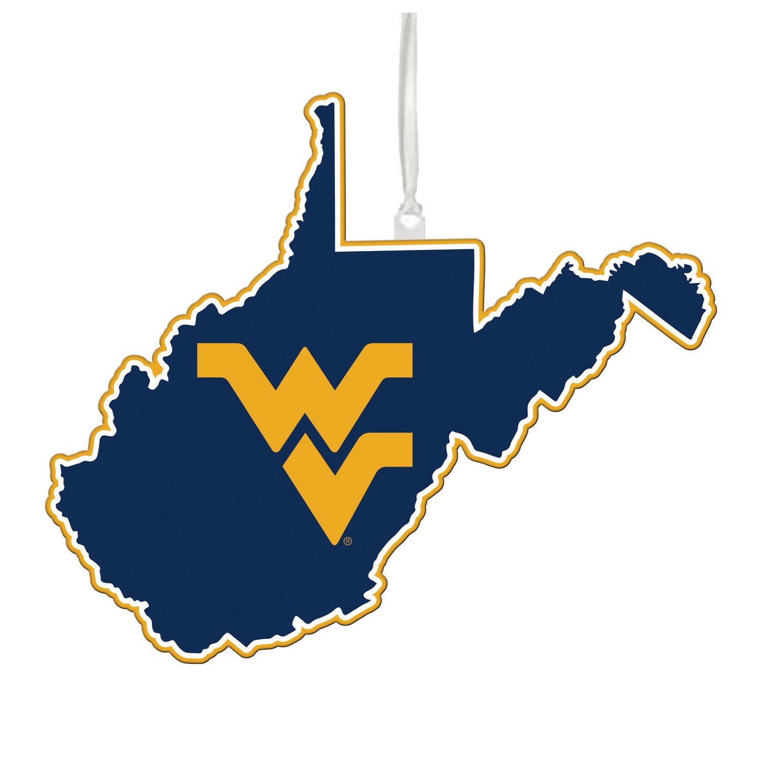 West Virginia University State Ornament