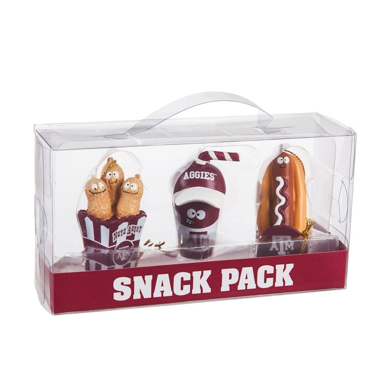 Texas A&M, Snack Pack Ornament Set