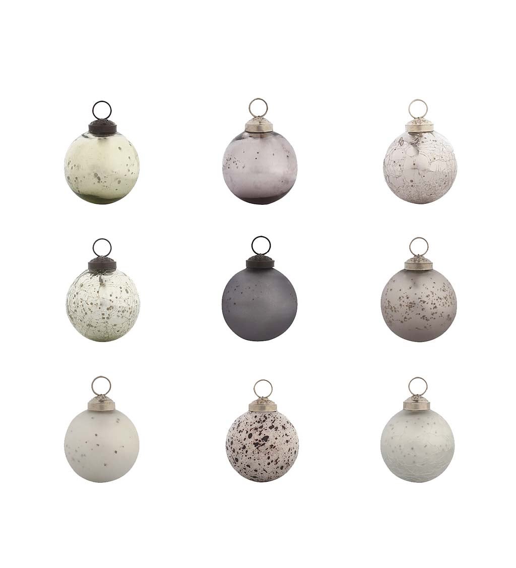 2.5'' Christmas Chic Round Ornaments, Set of 48, Silver Collection