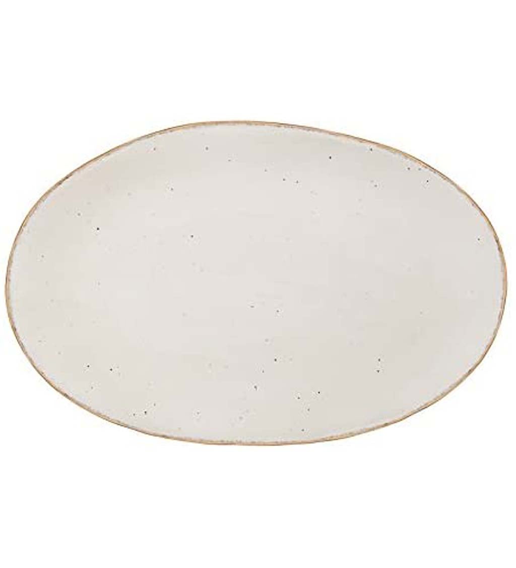 Christmas Chic Metallic Ceramic Platter