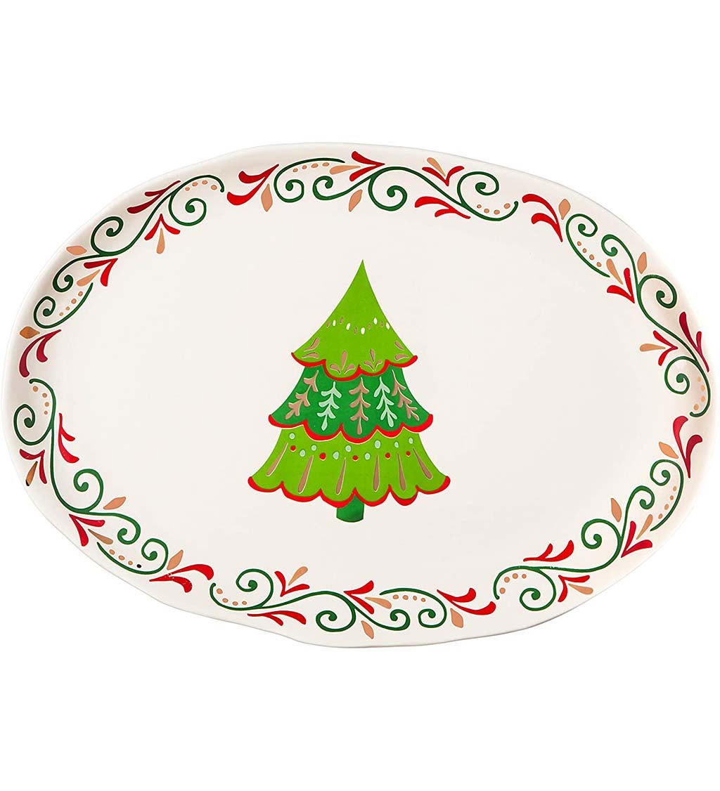 Christmas Traditions Ceramic Platter