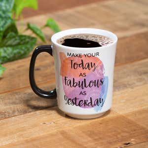 Make Your Today as Fabulous as Yesterday 14 oz. Cup of Awesome Mug With Gift Box