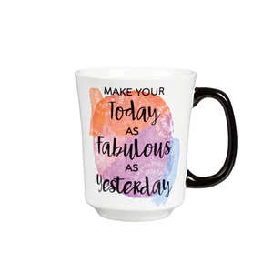 Make Your Today as Fabulous as Yesterday 14 oz. Cup of Awesome Mug With Gift Box