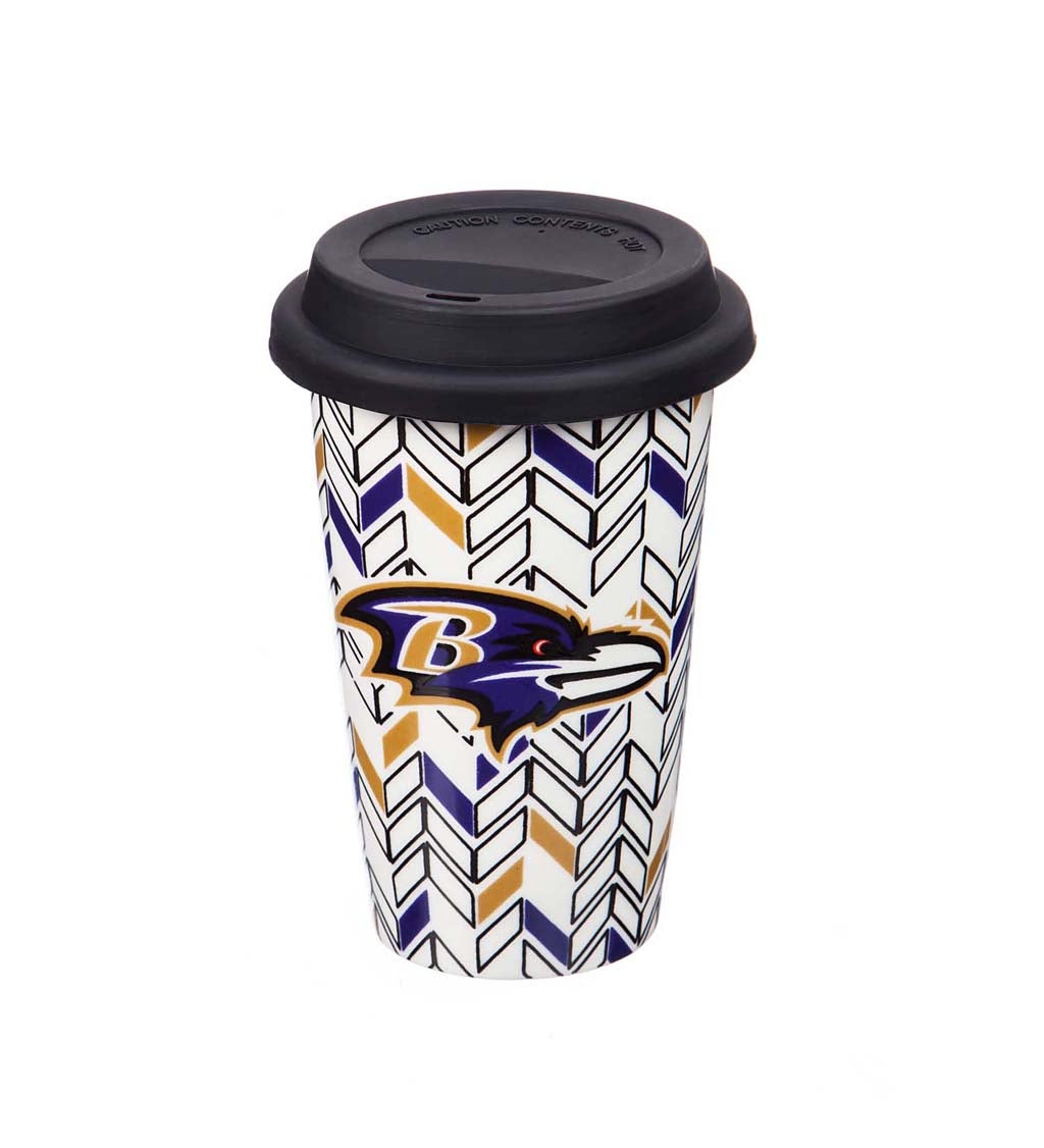 Just Add Color® Baltimore Ravens Chevron Double-Wall Travel Cup