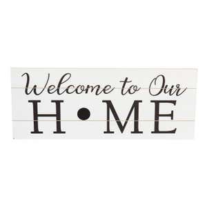 Interchangeable Wood Sign, "Welcome To Our Home"