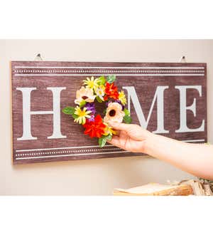 Home Seasonal Wreath Interchangeable Wall Sign