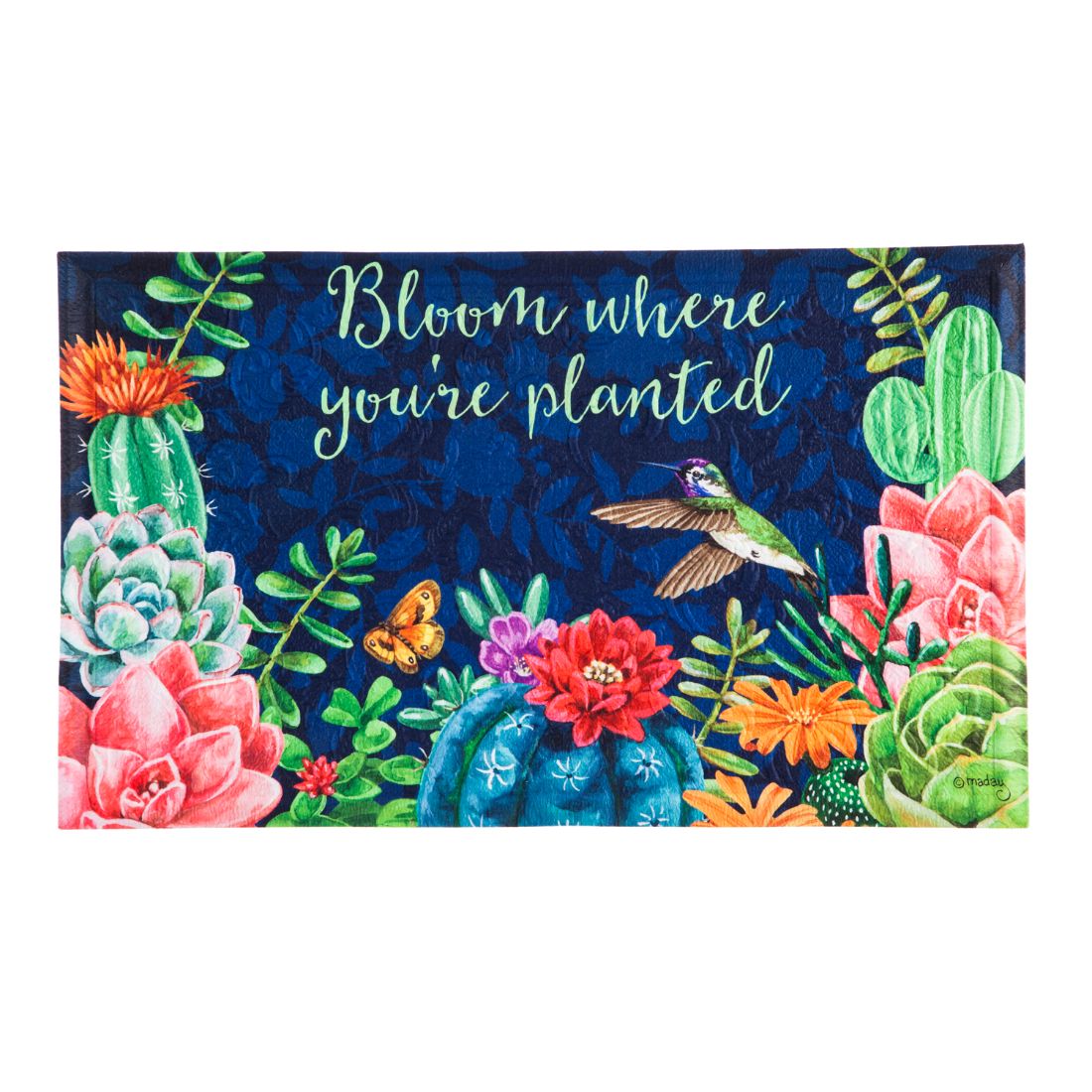 Bloom Where You're Planted Embossed Floor Mat