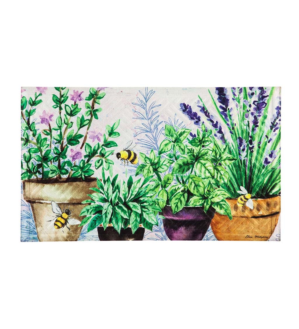 Garden Happy Place Embossed Floor Mat, 30" x 18"