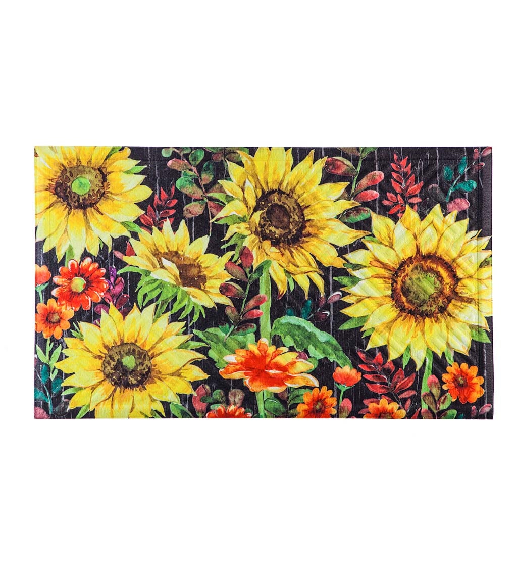 Fall Sunflowers Embossed Floor Mat, 30" x 18"