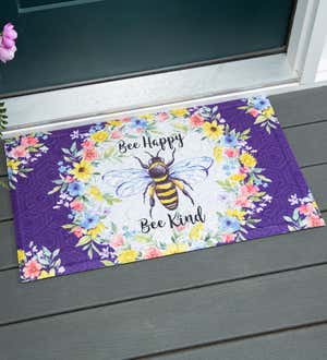 Bee Happy Bee Kind Embossed Floor Mat