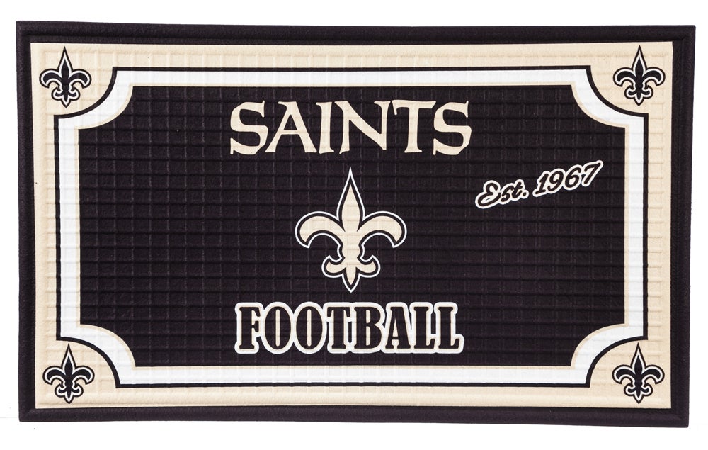 New Orleans Saints Embossed Floor Mat, 30" x 18"