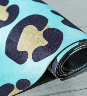 Blue Animal Print Decorative Layering Mat, 42" x 26.5"