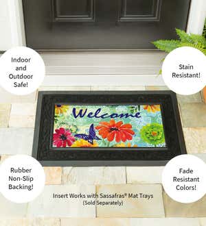 Bright Floral Welcome Sassafras Switch Mat